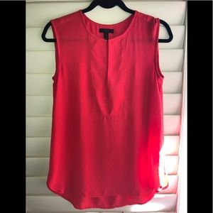 J Crew Red Keyhole Top